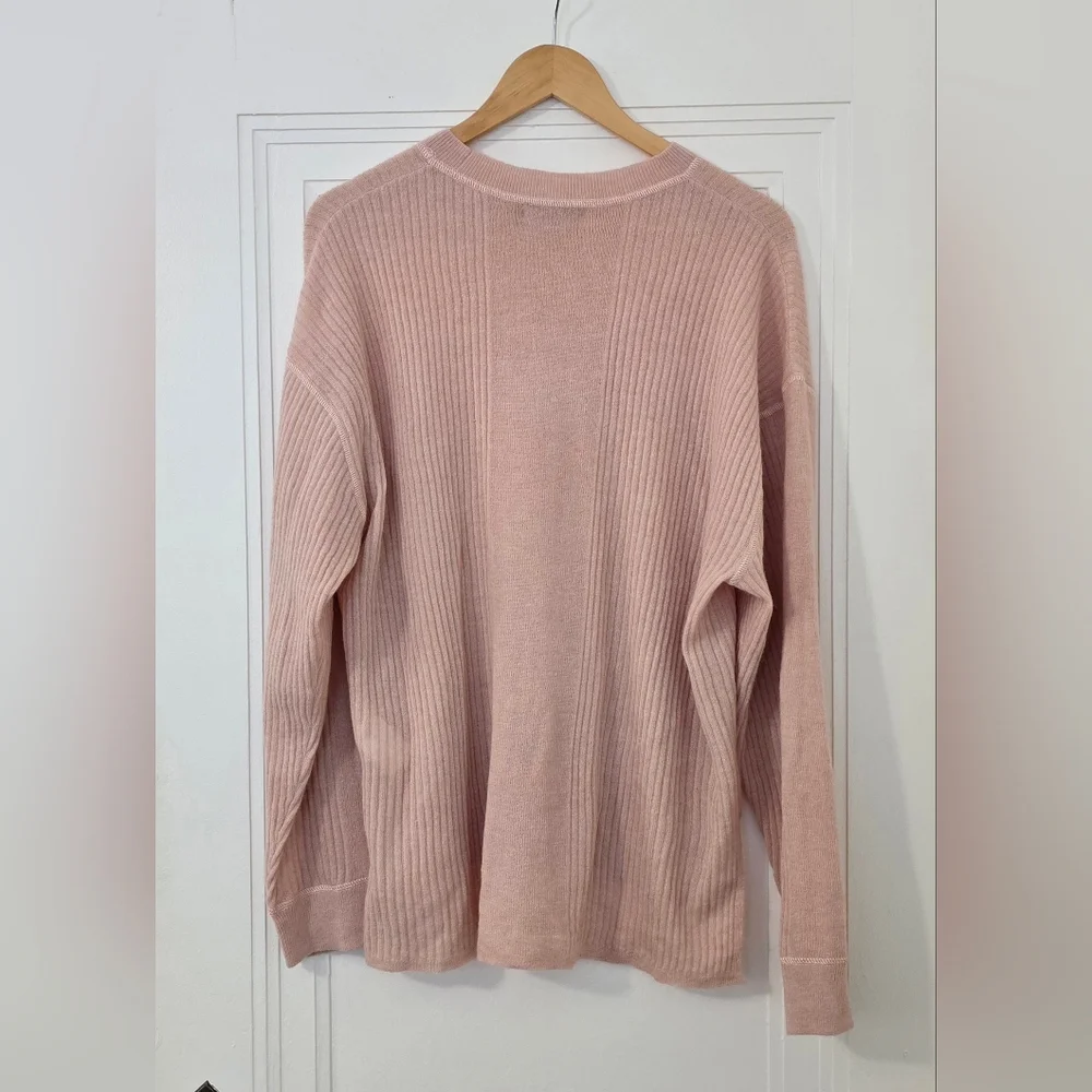 Madewell Pink Crewneck Alpaca blend sweater, Size L. Nwt
